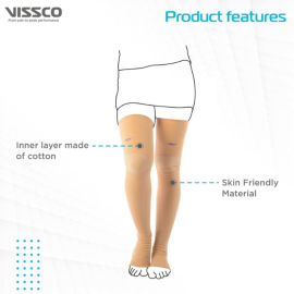 Vissco P.C.No. 0707 Medical Compression Stockings Above Knee