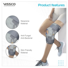 Vissco P.C.No. 1404 B Neoprene Hinged Patella Knee Brace(Open Type)