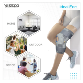 Vissco P.C.No. 1404 B Neoprene Hinged Patella Knee Brace(Open Type)