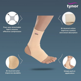 Tynor D-03 Tubular Ankle Support - Pack of 2
