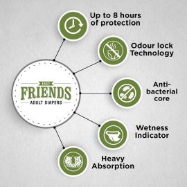 Friends Easy Adult Diapers Tape Style