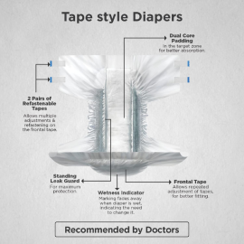 Friends Easy Adult Diapers Tape Style