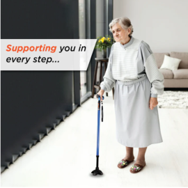 Vissco PC No.2908 Avanti Plus T-Shape Walking Stick with Big Shoe