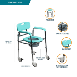 Arrex Vp120 Premium Commode Wheelchair