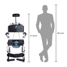 Arrex Effiel Commode Wheelchair With Attached Pot