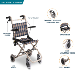 Arrex Nanuk Foldable Compact Aluminum Children's Wheelchair