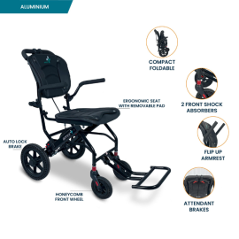 Arrex Pepper Foldable Travel Wheelchair