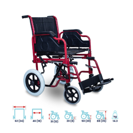 Arrex Perla Lift Premium Steel Wheelchair