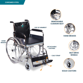 Arrex Ezio Commode Wheelchair
