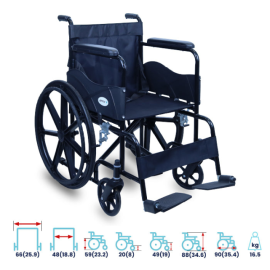 Arrex Beta Basic Steel Wheelchair