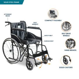 Arrex Boxer Basic Steel Wheelchair
