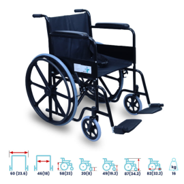 Arrex Boxer Pro Basic Steel Wheelchair