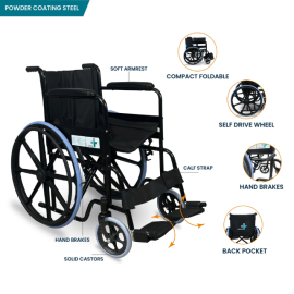 Arrex Boxer Pro Basic Steel Wheelchair