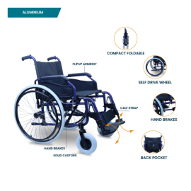 Arrex Harvey Heavy Duty Steel Wheelchair