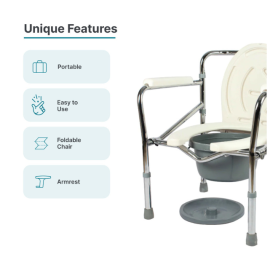 Arrex VP20u Steel Commode Chair