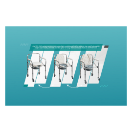 Arrex VP40 Commode Chair Solid Castor Wheels