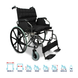 Arrex Victor 60 Heavy Duty Steel Wheelchair