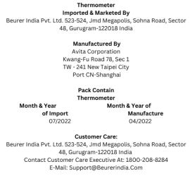 Beurer FT 65 Multifunction Thermometer