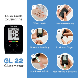 Beurer GL 22 Glucometer with 10 Strips (Kit)