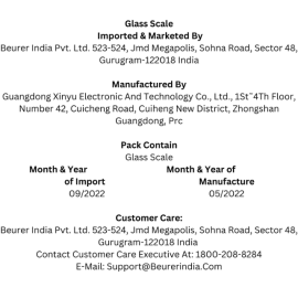 Beurer GS 202 Glass Bathroom Scale