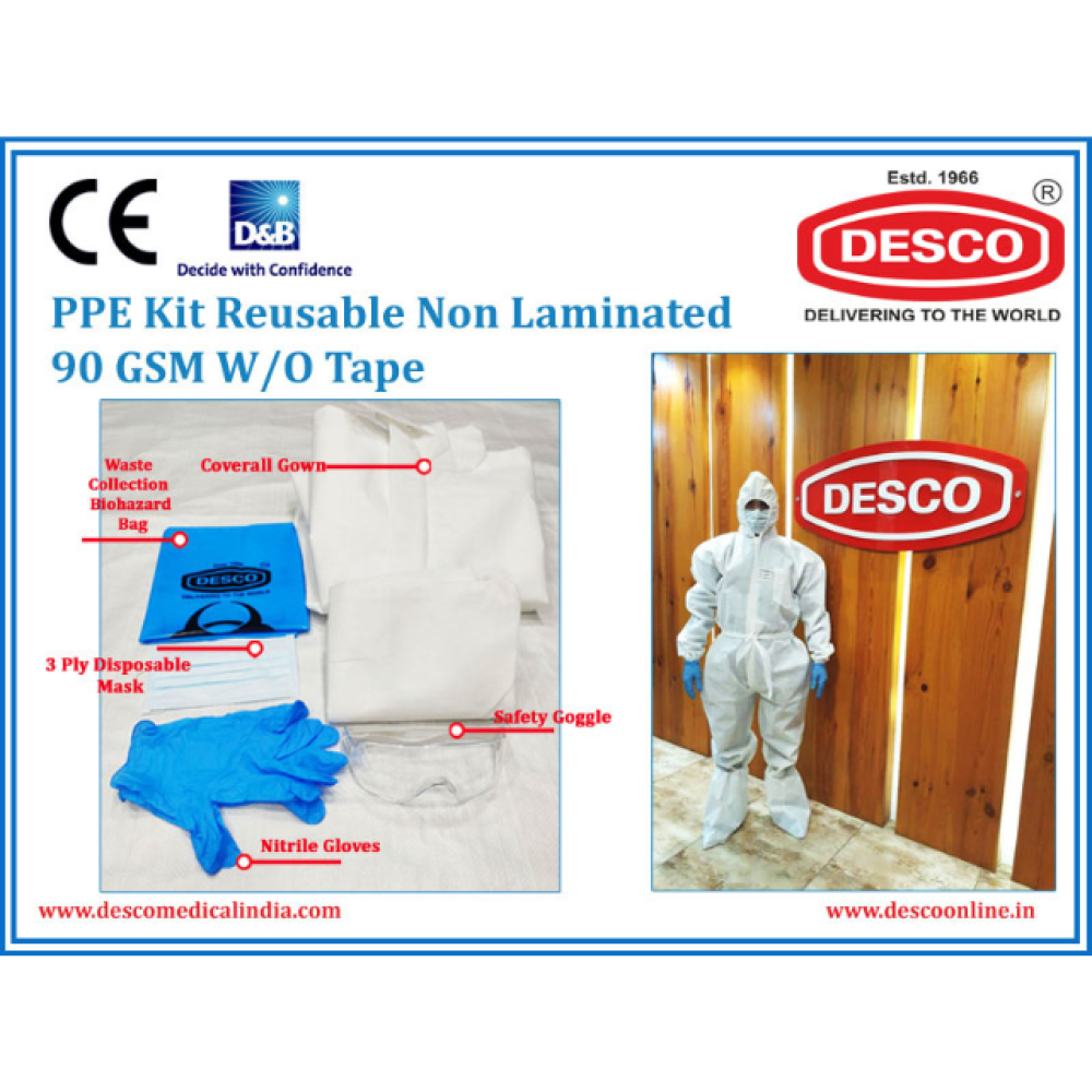 Desco DPPE 101.3 90 GSM Non-Laminated Reusable PPE Kit
