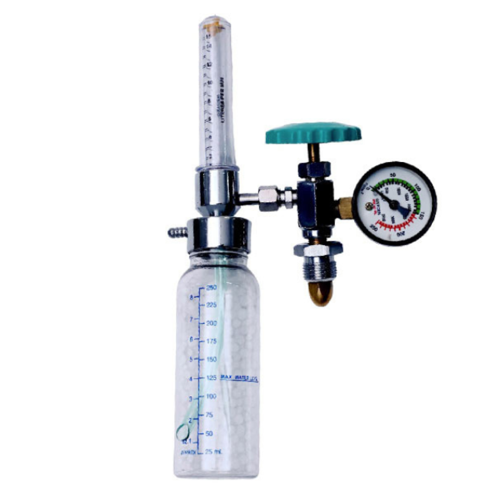 Gulati GI-55 Fine Adjustment Valve With Rota meter And Humidifier Bottle