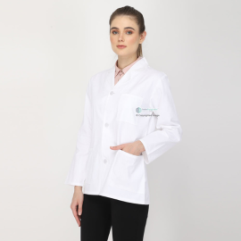 Female Button Closure Full Sleeve Lab Coat