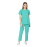 Indosurgicals Faux Wrap Neck Premium Women Scrub Doctors Suit