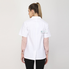 Indosurgicals  Button Closure Half Sleeve  Female Lab Coat