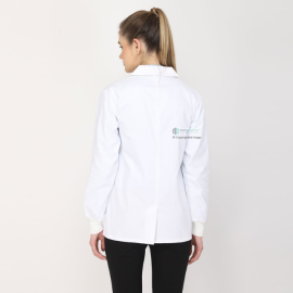 Indosurgicals Button Closure Full Sleeve with Knit Cuffs Female Lab Coat