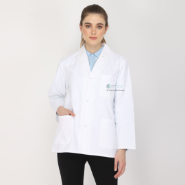 Indosurgicals Snap Closure Full Sleeve Female Lab Coat