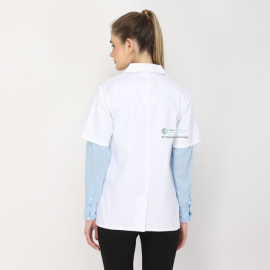 Indosurgicals Snap Closure Half Sleeve Female Lab Coat