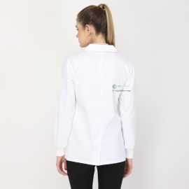 Indosurgicals Zipper Closure Full Sleeve with Knit Cuffs Female Lab Coat