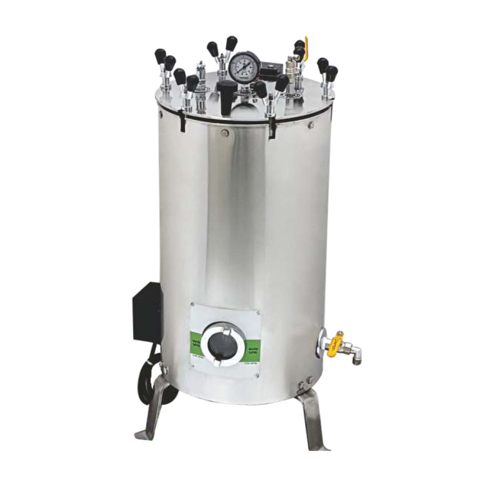 IS Double Wall Nut Locking Stainless Steel Vertical Autoclave