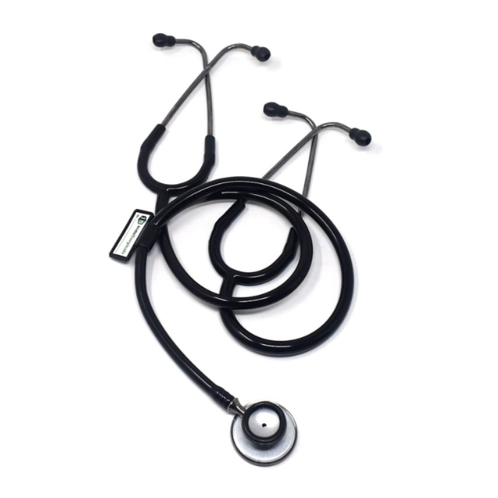 IndoSurgicals Silvery Teaching Stethoscope with Dual-Headset