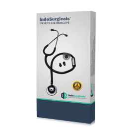 IndoSurgicals Silvery Teaching Stethoscope with Dual-Headset