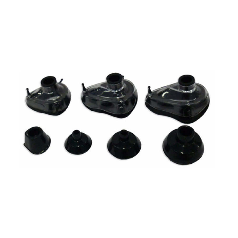 IndoSurgicals Black Rubber Face Mask