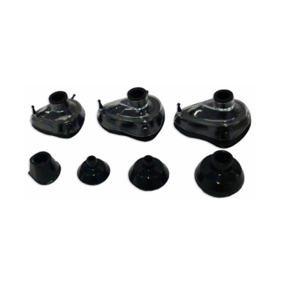 IndoSurgicals Black Rubber Face Mask