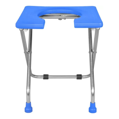 Medura Easy Move Stainless Steel Square Commode Stool