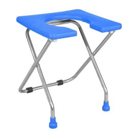 Medura Easy Move Stainless Steel Square Commode Stool